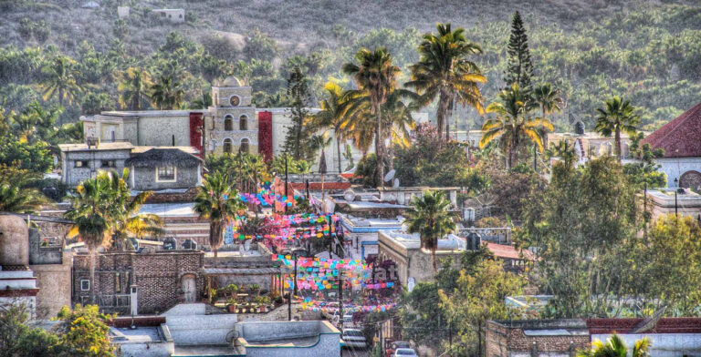 honeymoon shows, Todos Santos Town Ariel view